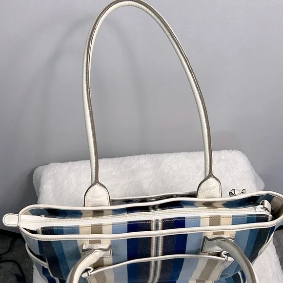 Brighton Cruz Nave/Blue/Tan/Cream Tote Bag - Picture 8 of 16